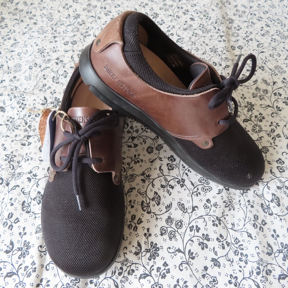 BIRKENSTOCK SHOES black/BROWN women NATURAL 7.5NWT
